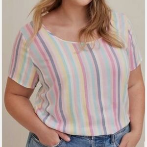 Torrid Abbey Rayon Slub Top Women's Plus Size 4x